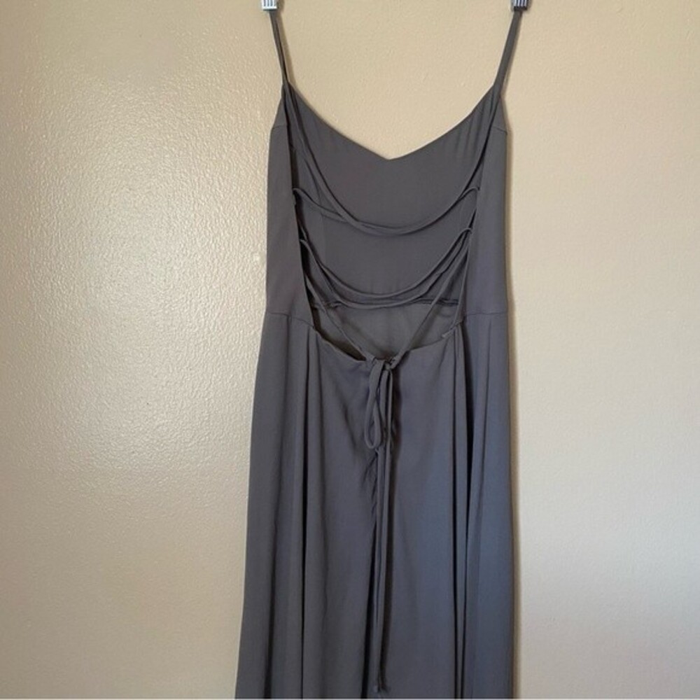 Show me your Mumu Size Small Soft Charcoal Crisp Godshaw Goddess Maxi Gown Dress - Picture 8 of 11